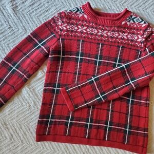 Vintage Plaid Scandi Christmas Sweater
